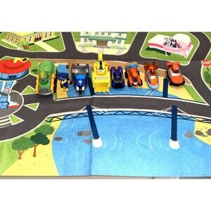 Paw Patrol Vehicle & Mega Felt Playmat 27" x 31" Mixed Lot of 7 Vehicles + Mat
